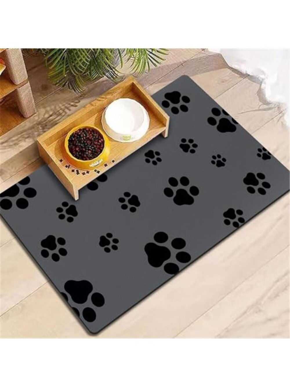 Pet Feeding Mat-Cat Dog Mat for Food and Water Bowl Absorbent Quick Dry 12x20